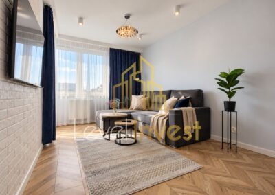 Salon mieszkania przy ul. Dobrego Pasterza 120C w Krakowie